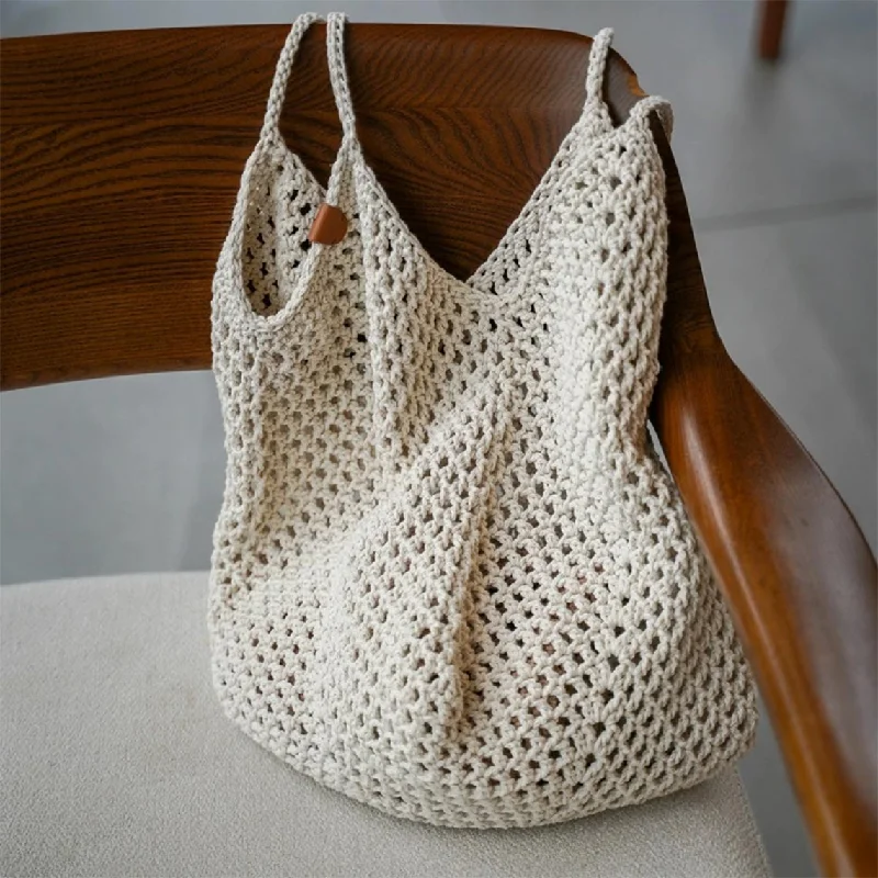 Women's handbags structured-shape -POPSEWING® Crochet Beach Handbag DIY Kit