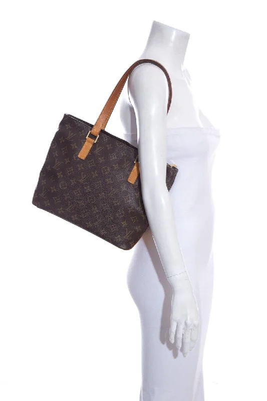 Women's handbags modern -Louis Vuitton Brown Monogram Cabas Piano Tote