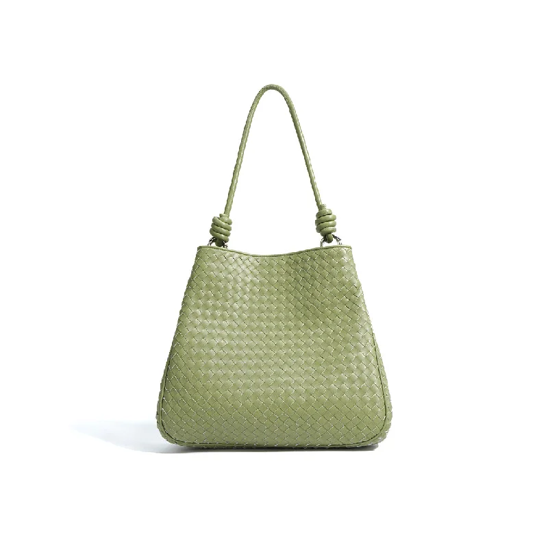 Women's tote bag sport apparel -Leather Versatile Woven Tote Bag