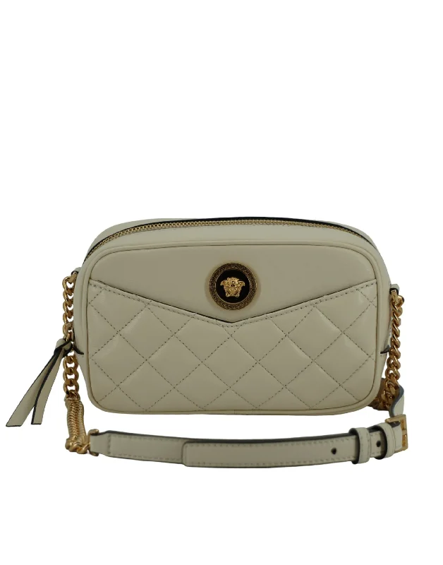 Women's crossbody bags magnetic-closure -Versace  Lamb Leather Small Camera Crossbody Women's Bag