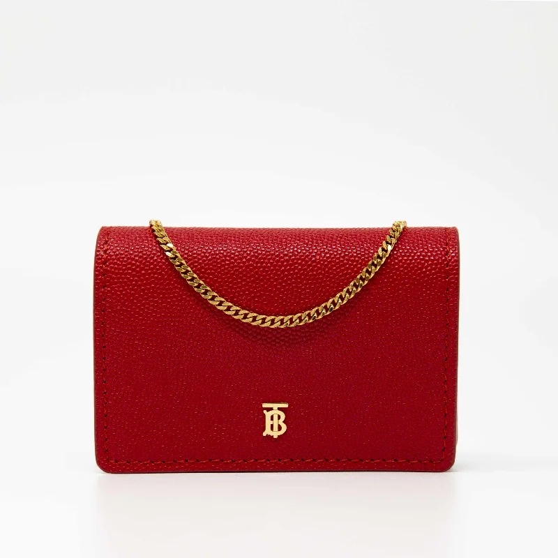 Women's chain bag stylish bundle -Burberry Red Card Holder On Chain