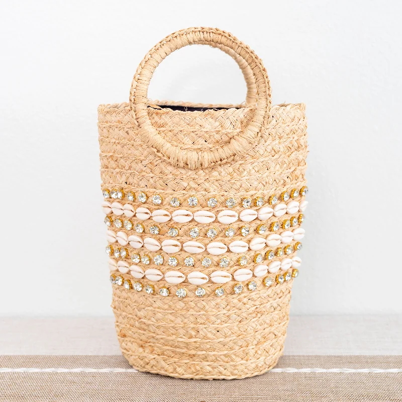 Women's handbags sleek-finish -Elena Handbags Summer Raffia Straw Beach Basket Handbag