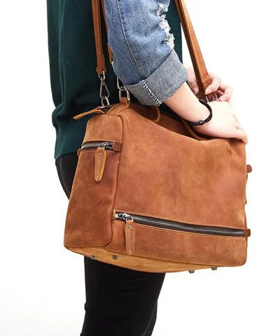 Women's shoulder bag luxury leather -Casual Leather Mens Brown Messenger Bag Travel Bag Handbag Shoulder Bag for Men