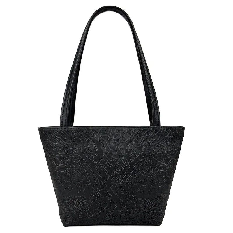 Women's tote bag fan favorite -HAPPY EXTRA, Classic Tote, Tree of Life in Black