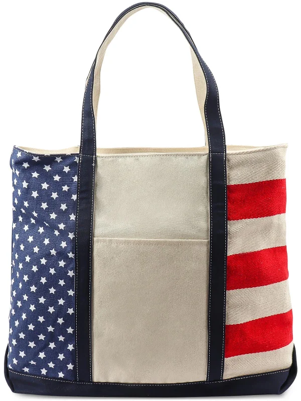 Women's tote bag stylish ensemble -Holiday Flag Mens Cotton Shopping Tote