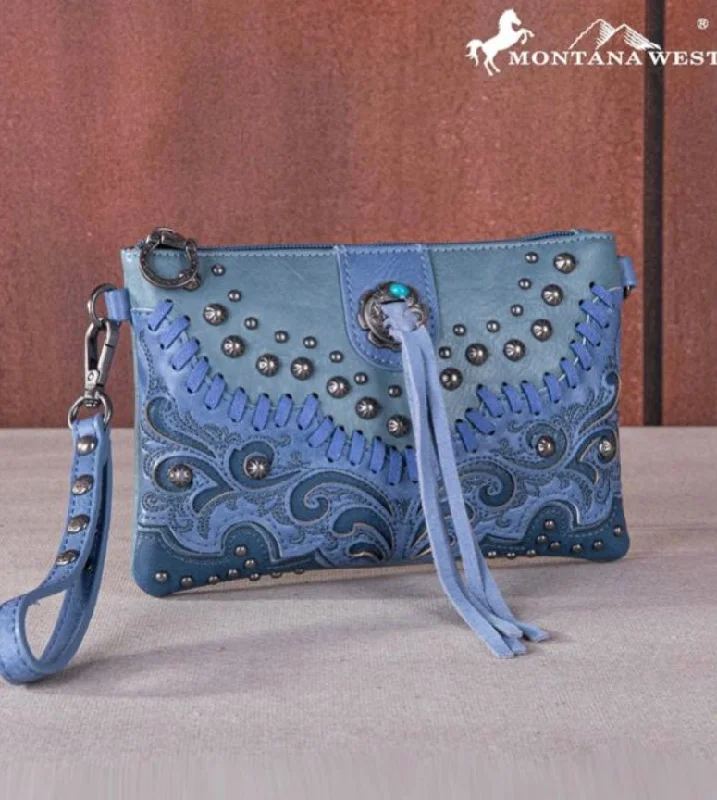 Women's crossbody bags discount -Montana West Scroll Cut-Out Clutch/ Crossbody Handbag