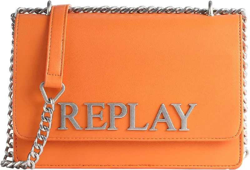 Women's chain bag oversized chain -Replay Womens Small Chain Bag Fw3000.001 In Orange