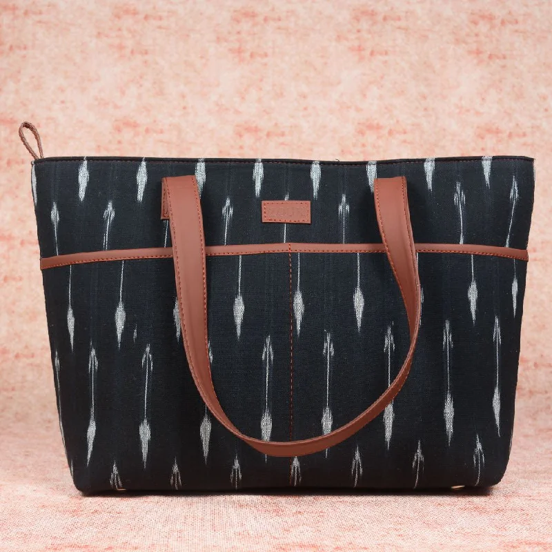 Women's tote bag secure closure -Ikat Arrow Tote Bag