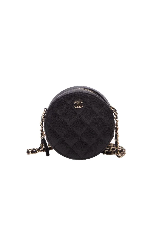 Women's chain bag luxury leather -Round Classic Chain Mini Bag