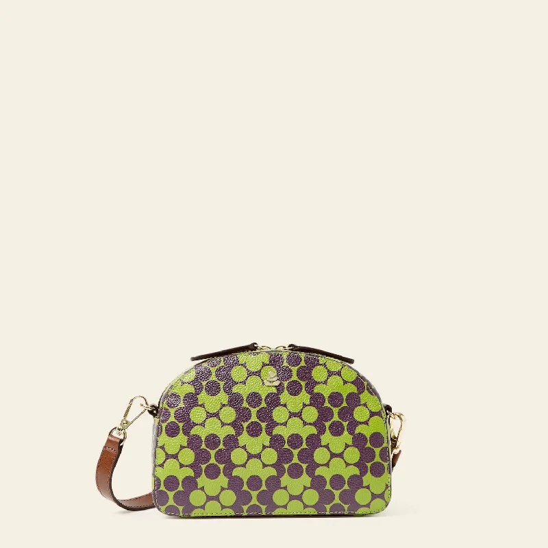 Women's crossbody bags lightweight -Babaluna Crossbody - Purple Puzzle Flower