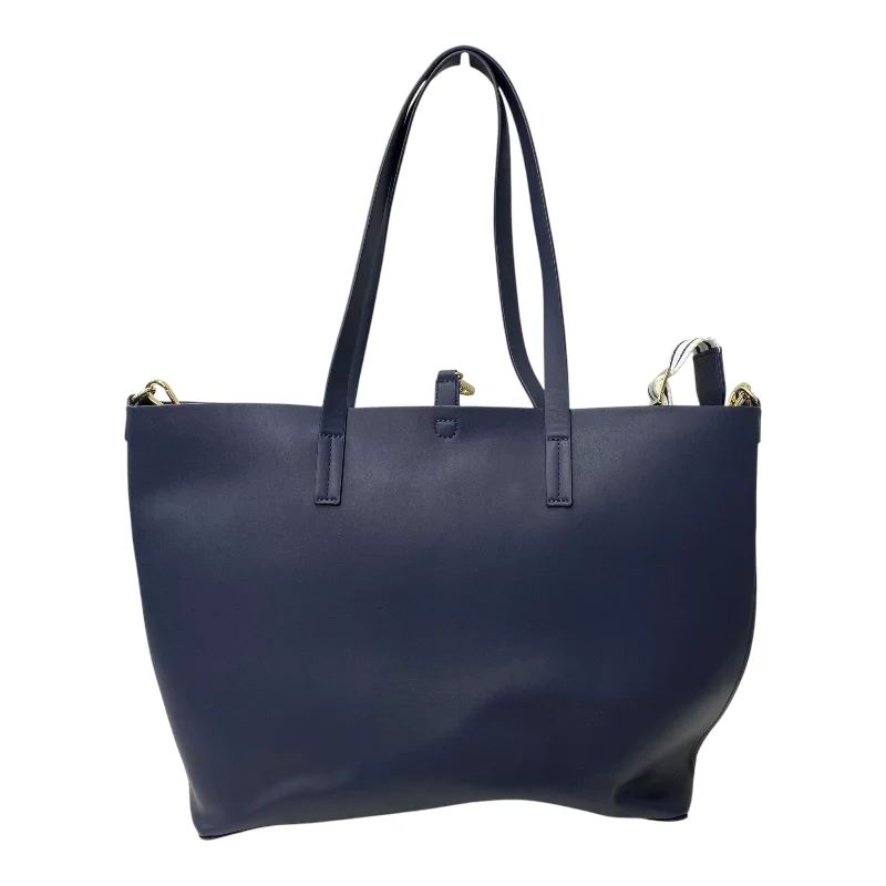 Women's tote bag soft lining -Tote Leather By Cma In Navy, Size:Large