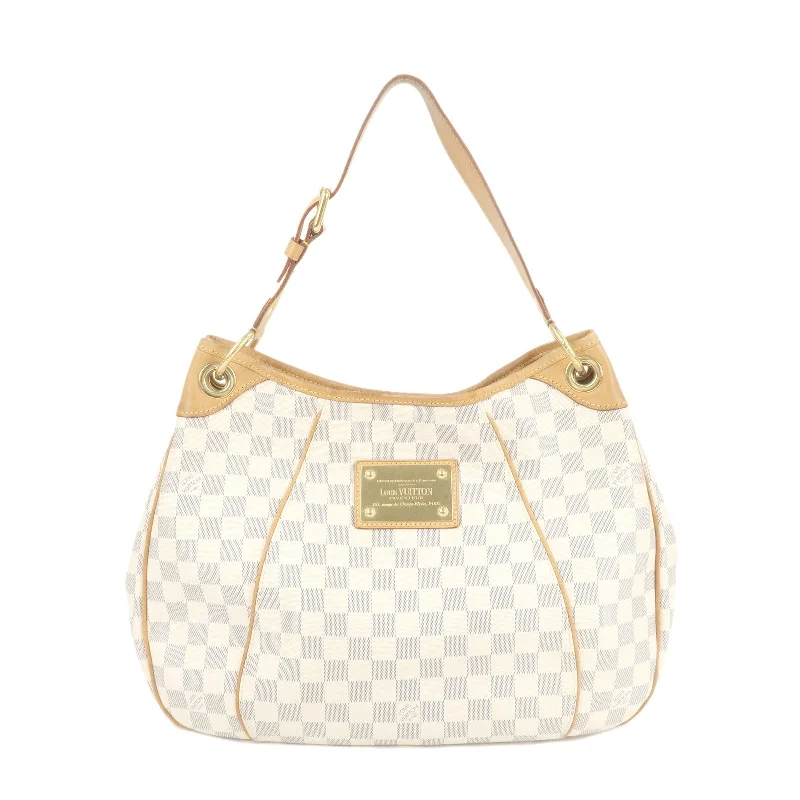 Women's shoulder bag fast-access style -Louis Vuitton Damier Azur Galliera PM Shoulder Bag N55215