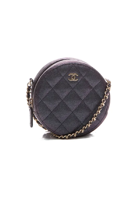 Women's chain bag standout pattern -Round Classic Chain Mini Bag