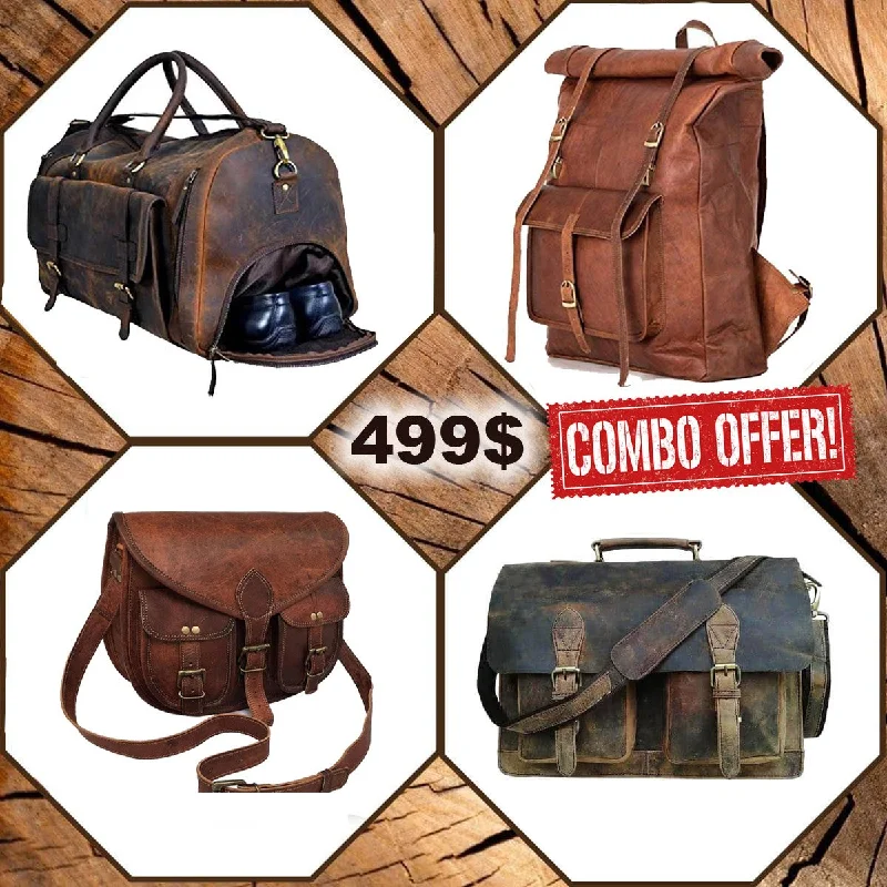 Women's bucket bags canvas -The Ledo Family Offer Rustic Four Bags Combo | Only 499$