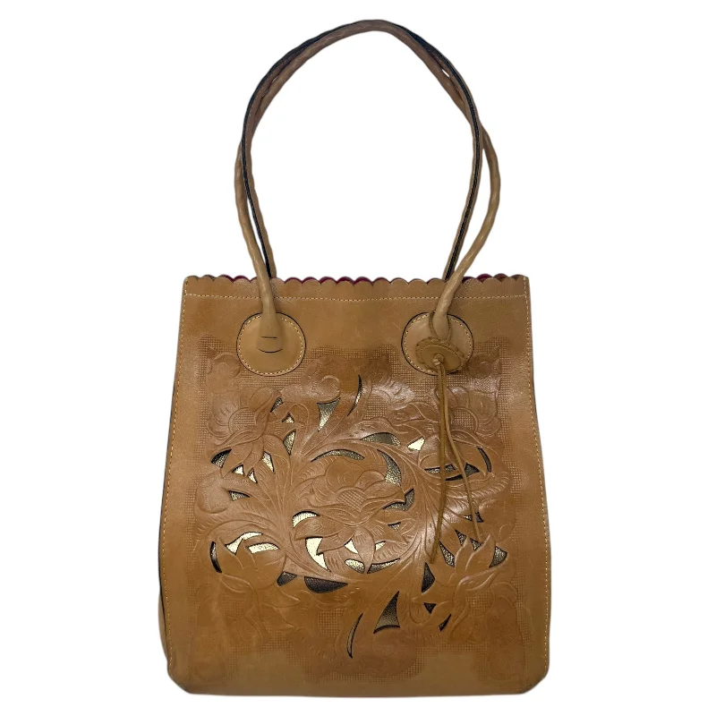 Women's tote bag quick-carry offer -Cavo Tote Designer By Patricia Nash In Burnished Tooled Leather, Size: Large