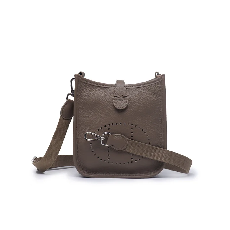 Women's crossbody bags office -Top Grain Leather Inspired Evelyne Crossbody Bag