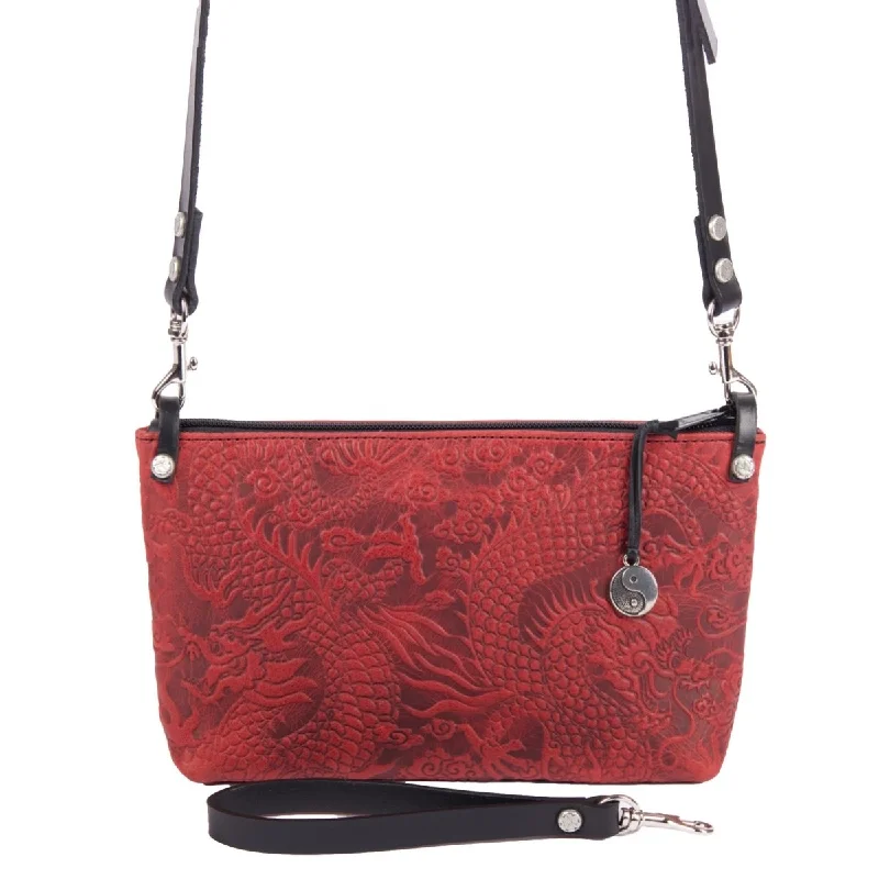 Women's crossbody bags classic -Paula Crossbody / Wristlet, Cloud Dragon Adventure