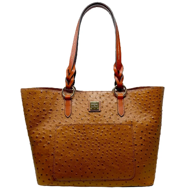 Women's tote bag wide handles -Ostrich Tammy Tote Designer By Dooney And Bourke, Size: Large