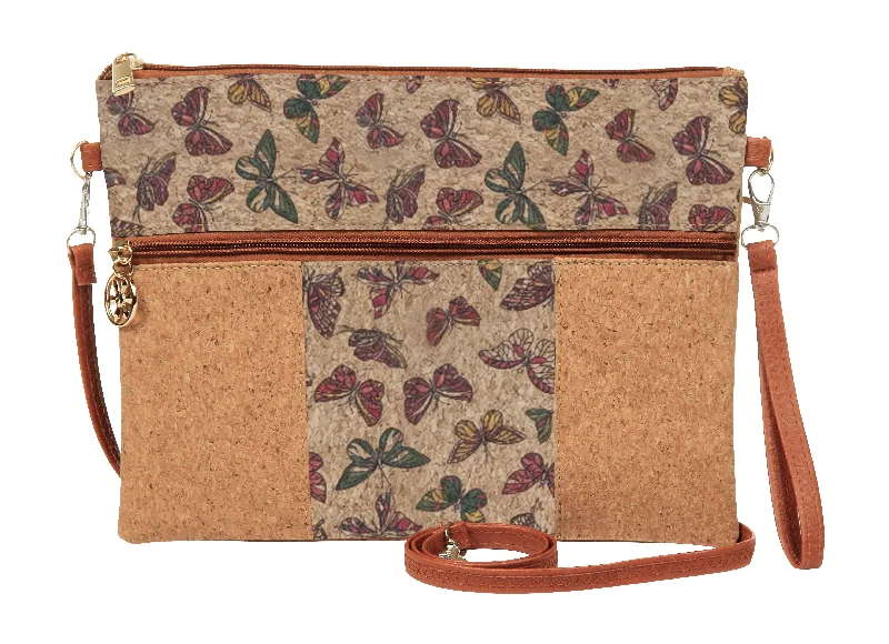 Women's crossbody bags embroidered -Crossbody Horizontal Cork Bag Sale