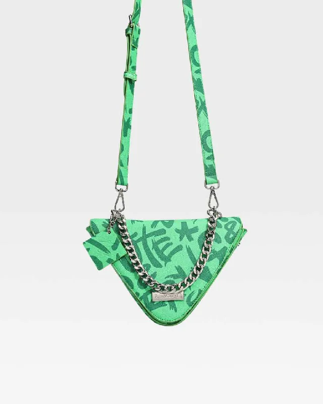 Women's shoulder bag squad special -Graffiti Shoulder Bag in Green