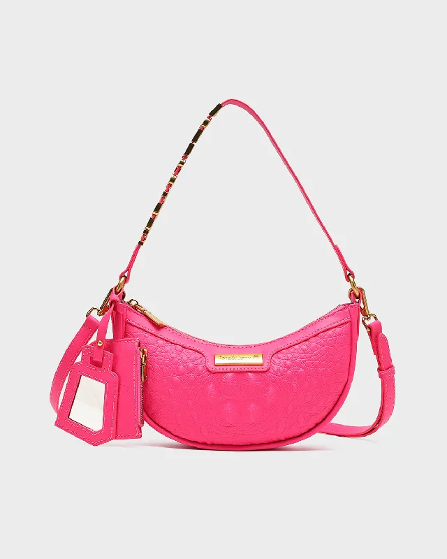 Women's shoulder bag quality special -Cutie Shoulder Purse in Neon Pink