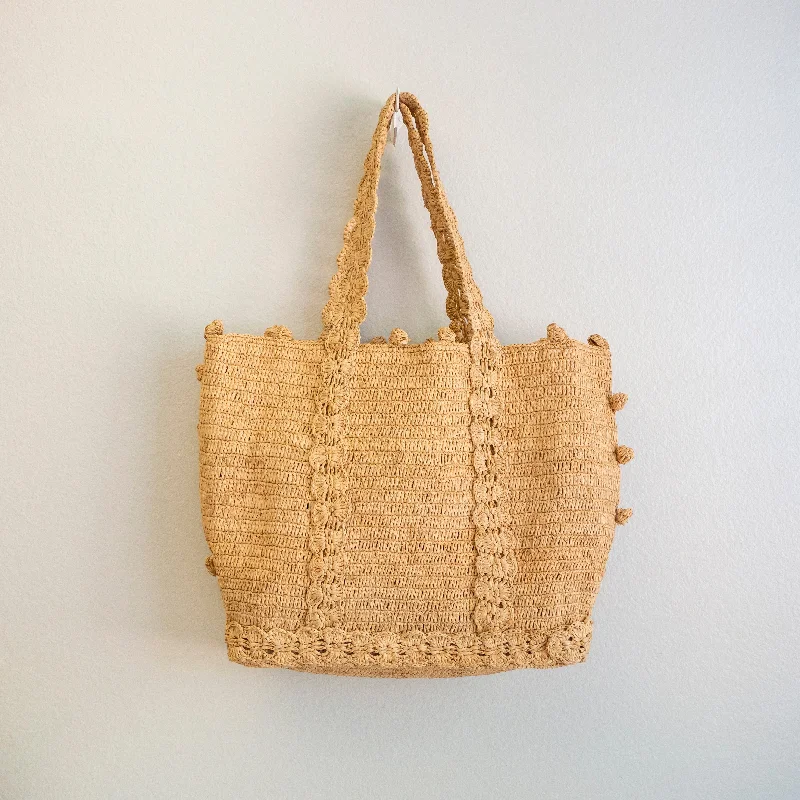 Women's shoulder bag affordable offer -Elena Handbags Soft Raffia Woven Summer Straw Shoulder Bag