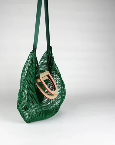 Women's shoulder bag cool outfit -Womens Green Net Polyester Leather Tote Handbag Purse Polyester Tote Shoulder Bag Purse for Ladies